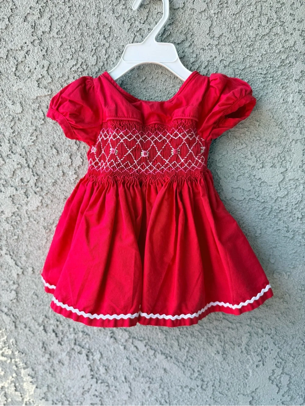 Baby girl new born to 3 months size red frock